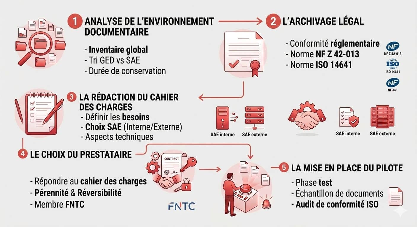 Infographie - étapes projet SAE
