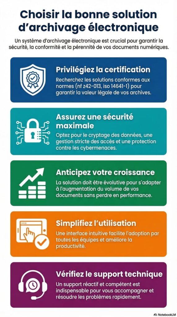 infographie - meilleure solution d'archivage électronique
